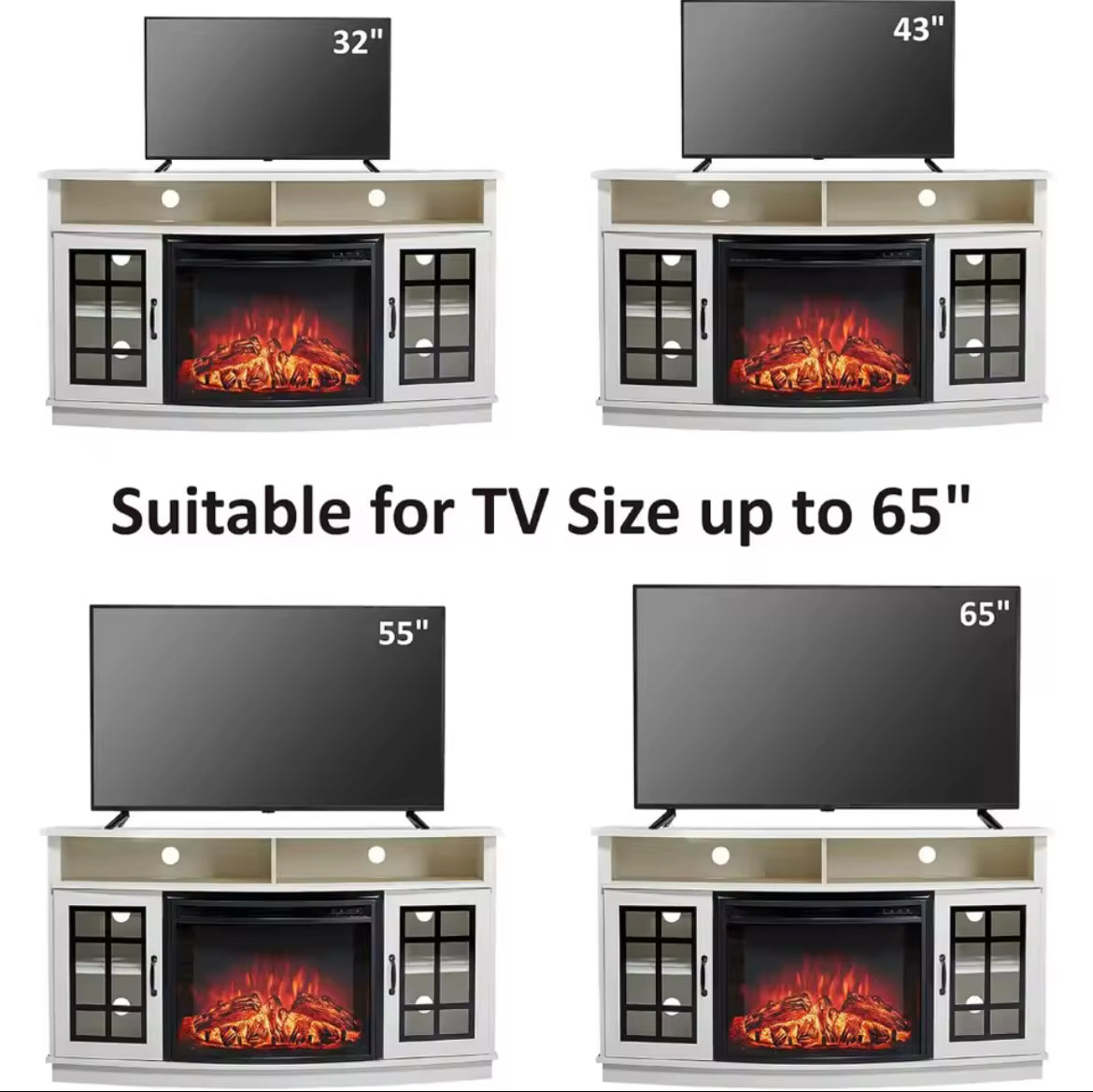 Curved Electrical Fireplace