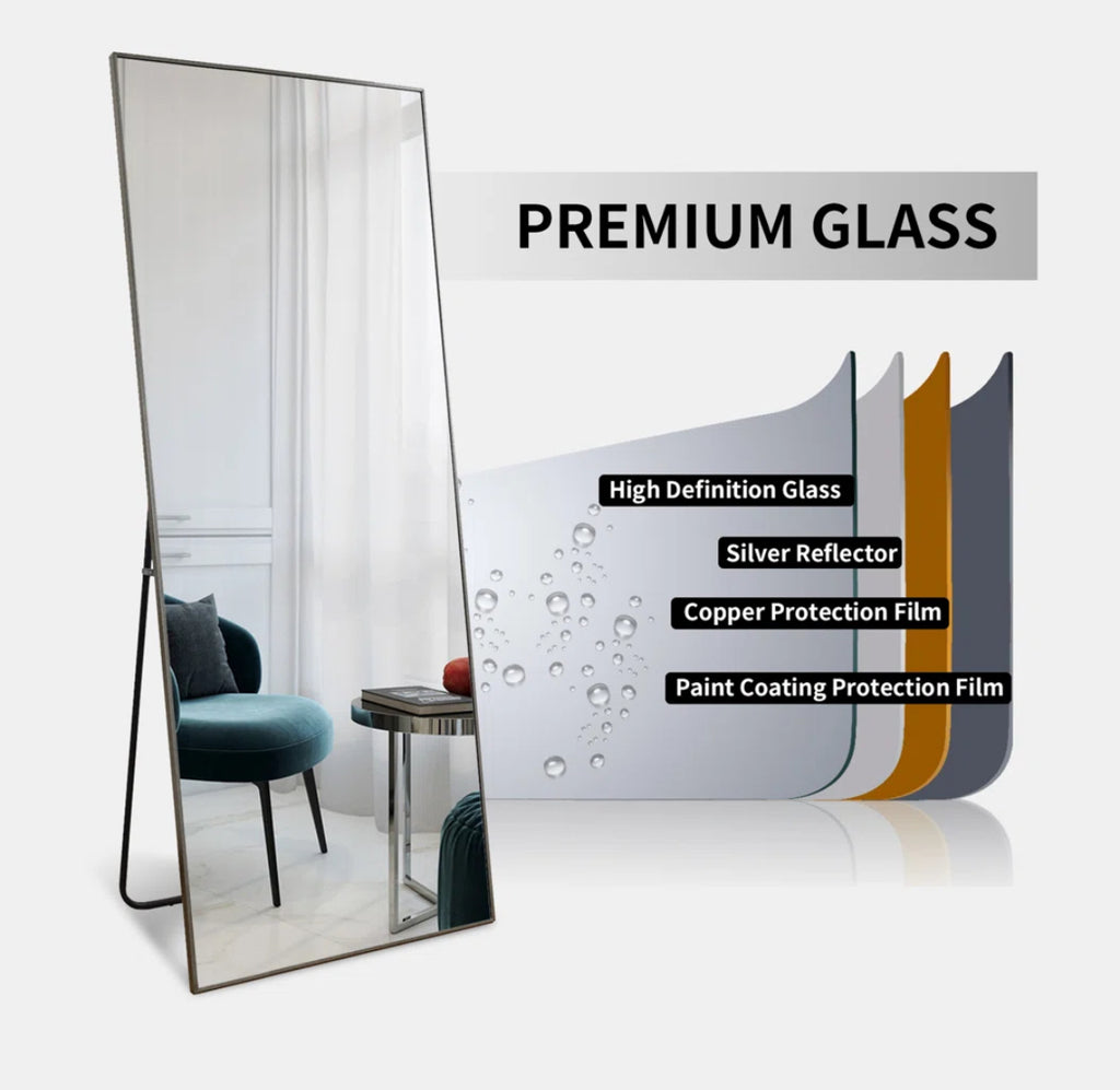 Rectangular Aluminum Alloy Framed Mirror