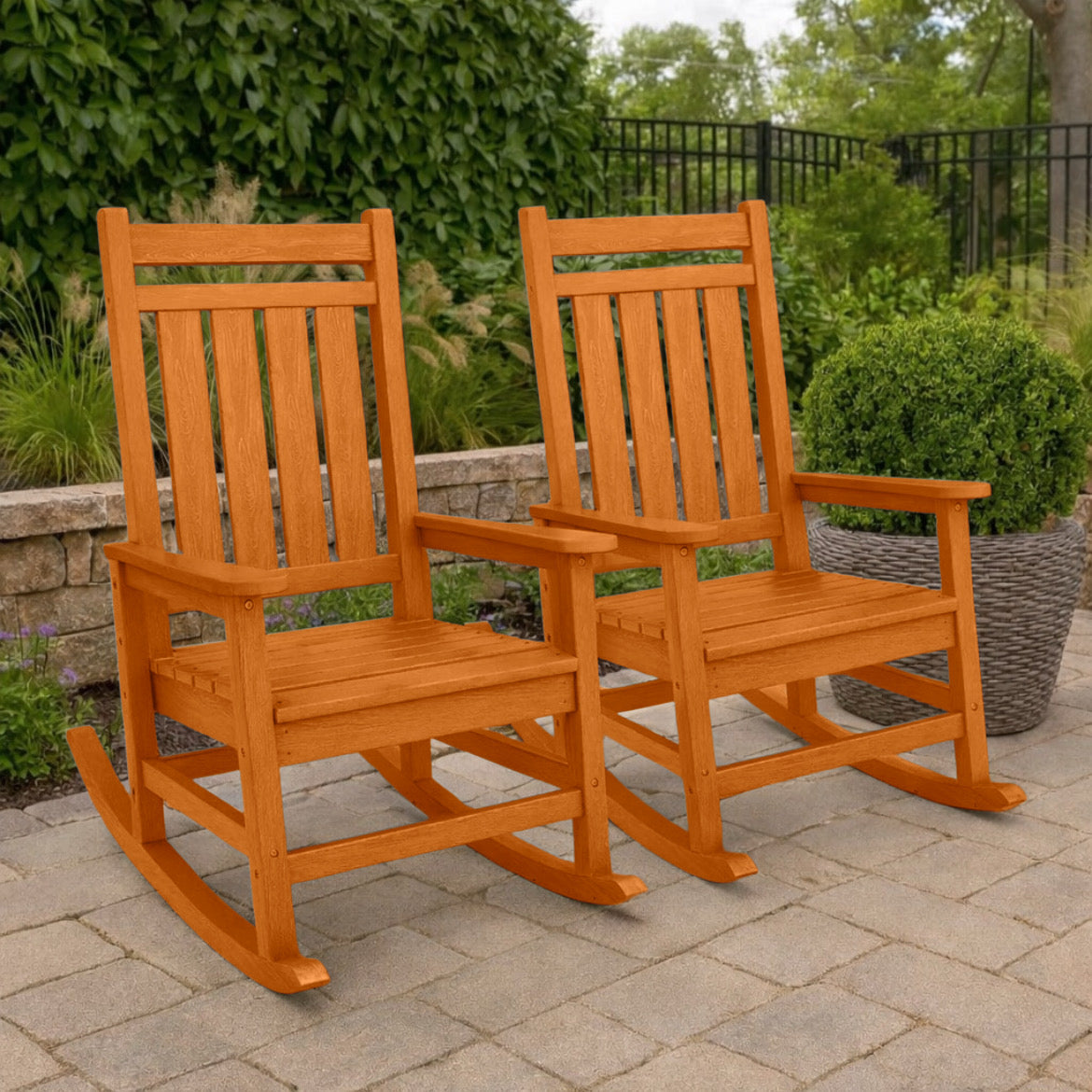 Outdoor Wood Rocking Chair (Set Of 2)