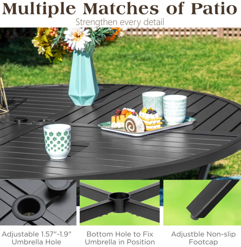 Metal Round Dining Set for Patio