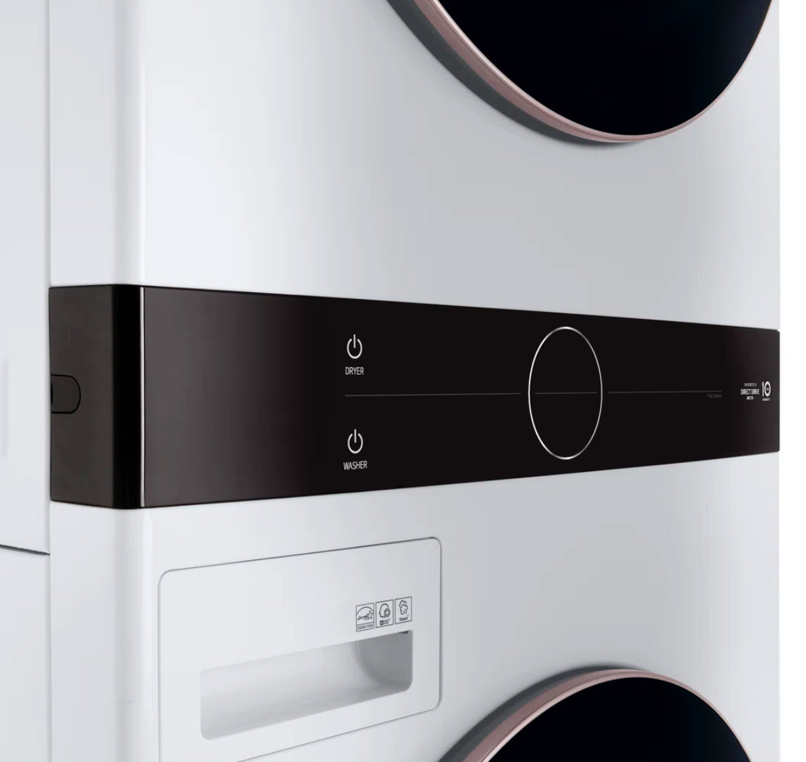 LG Single Unit Dryer & Front Load WashTower w/ Center Control Washer