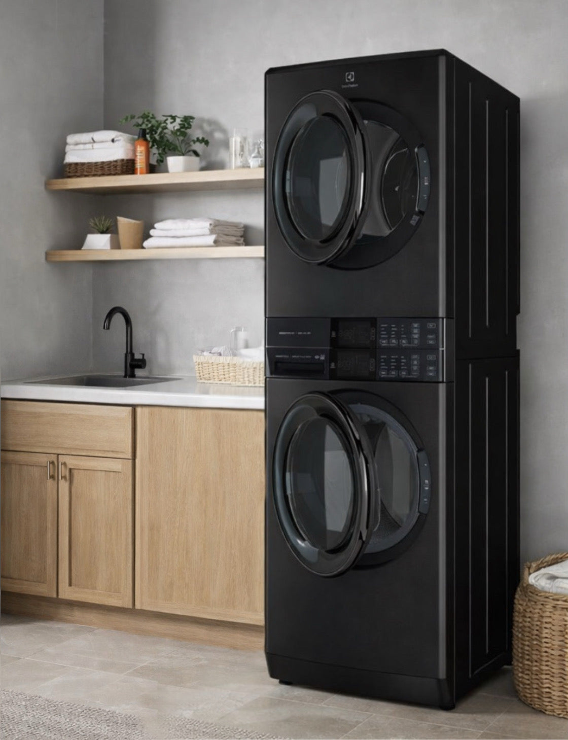Electrolux Laundry Tower Single Unit Front Load Washer & Gas Dryer