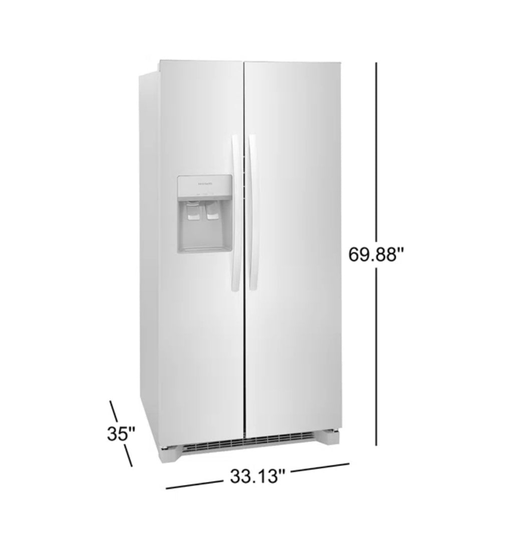 Frigidaire 33" 22.3 Cubic Feet Side By Side Refrigerator