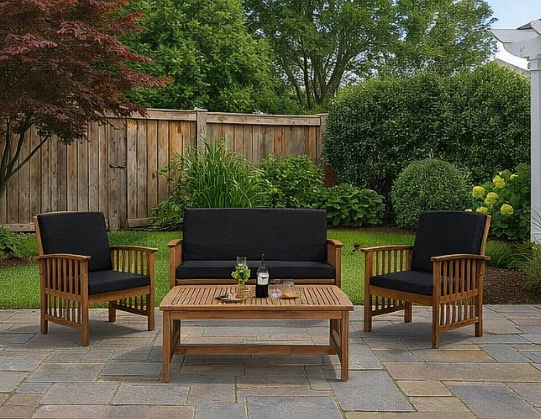 Patio Conversation Set w/ Cushions