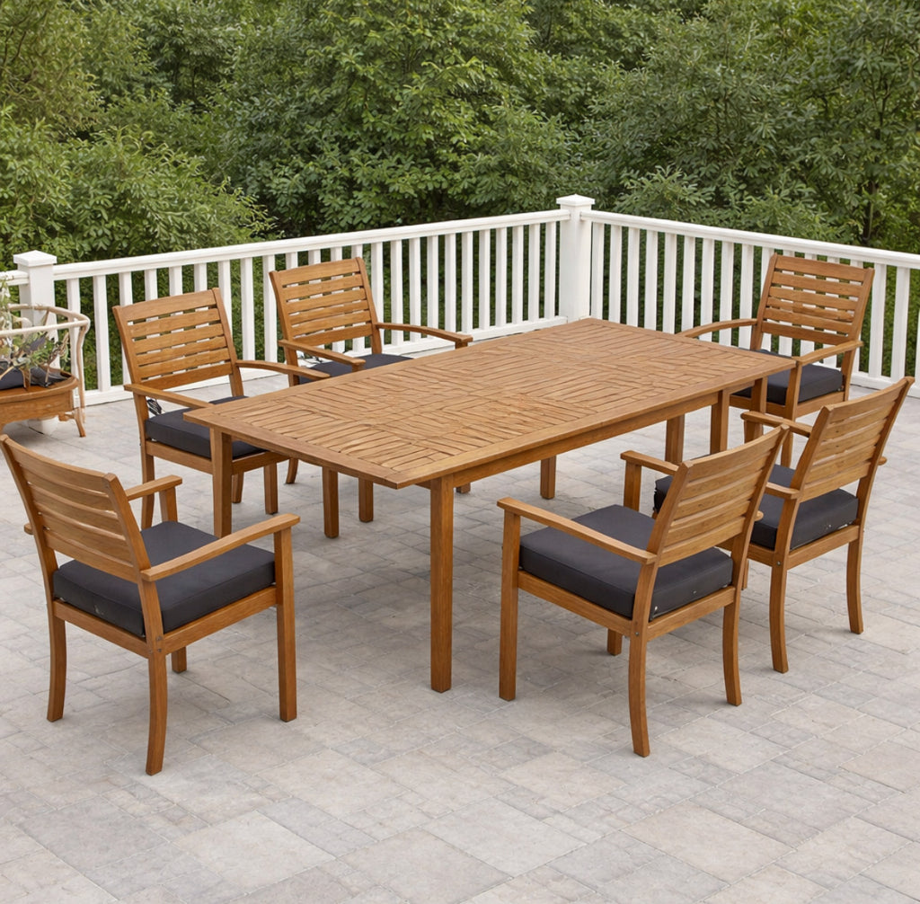 Acacia Wood Patio Dining Set