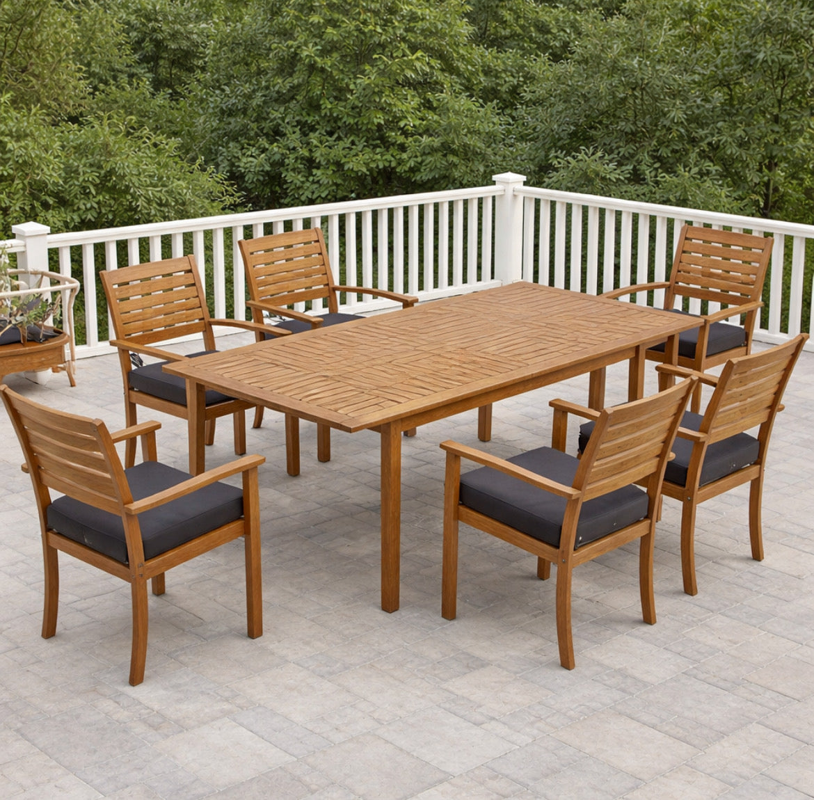 Acacia Wood Patio Dining Set