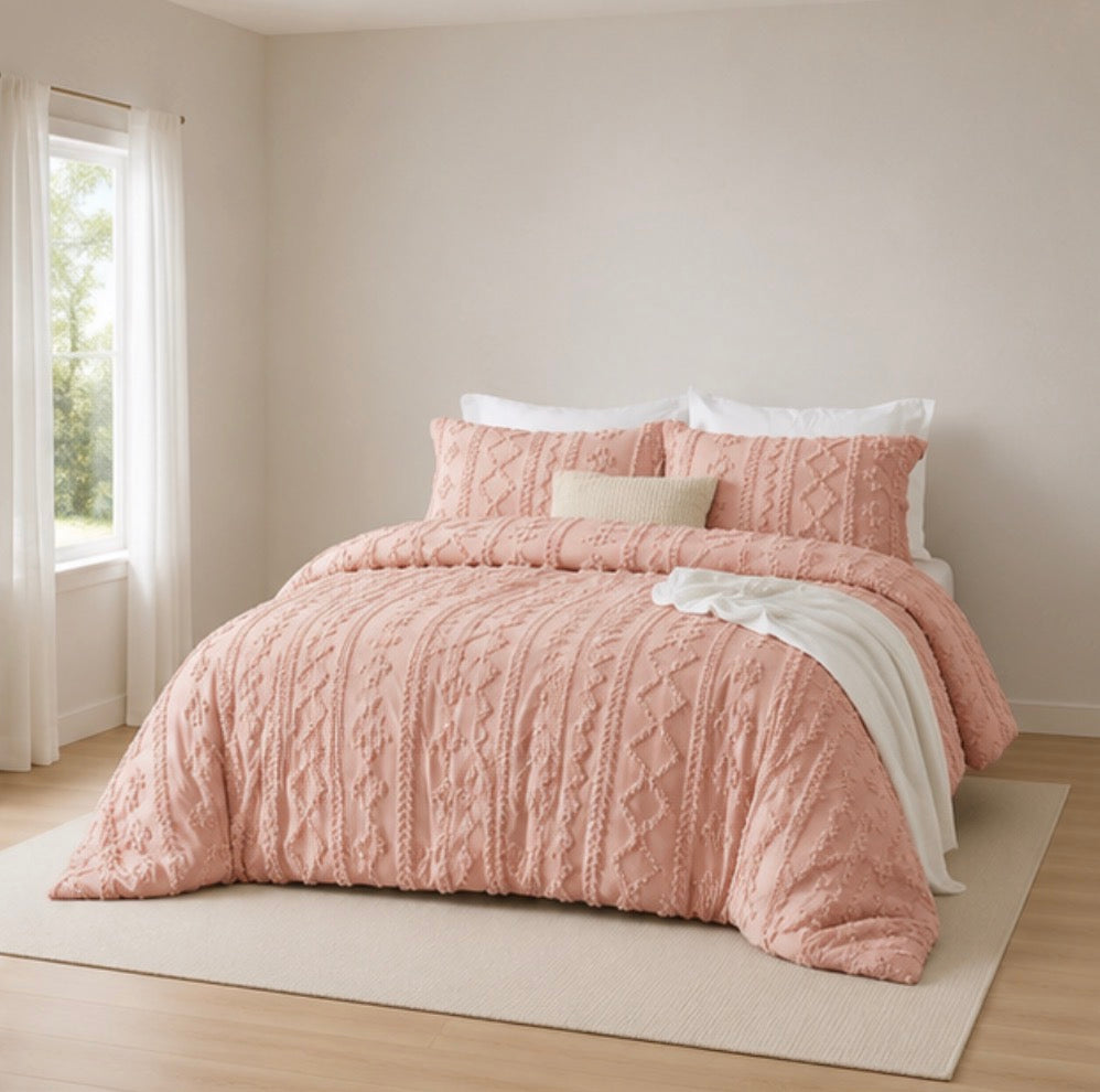 Tufted Boho Bedding Set