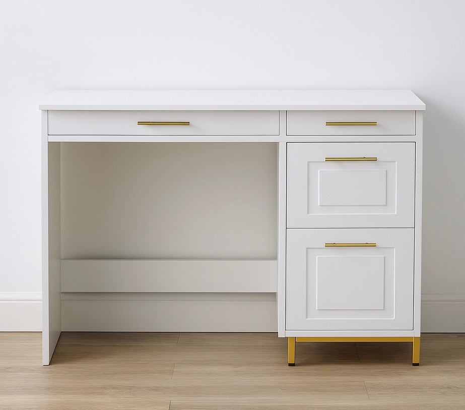 43” Elegant Office Desk w/ Gold Handles