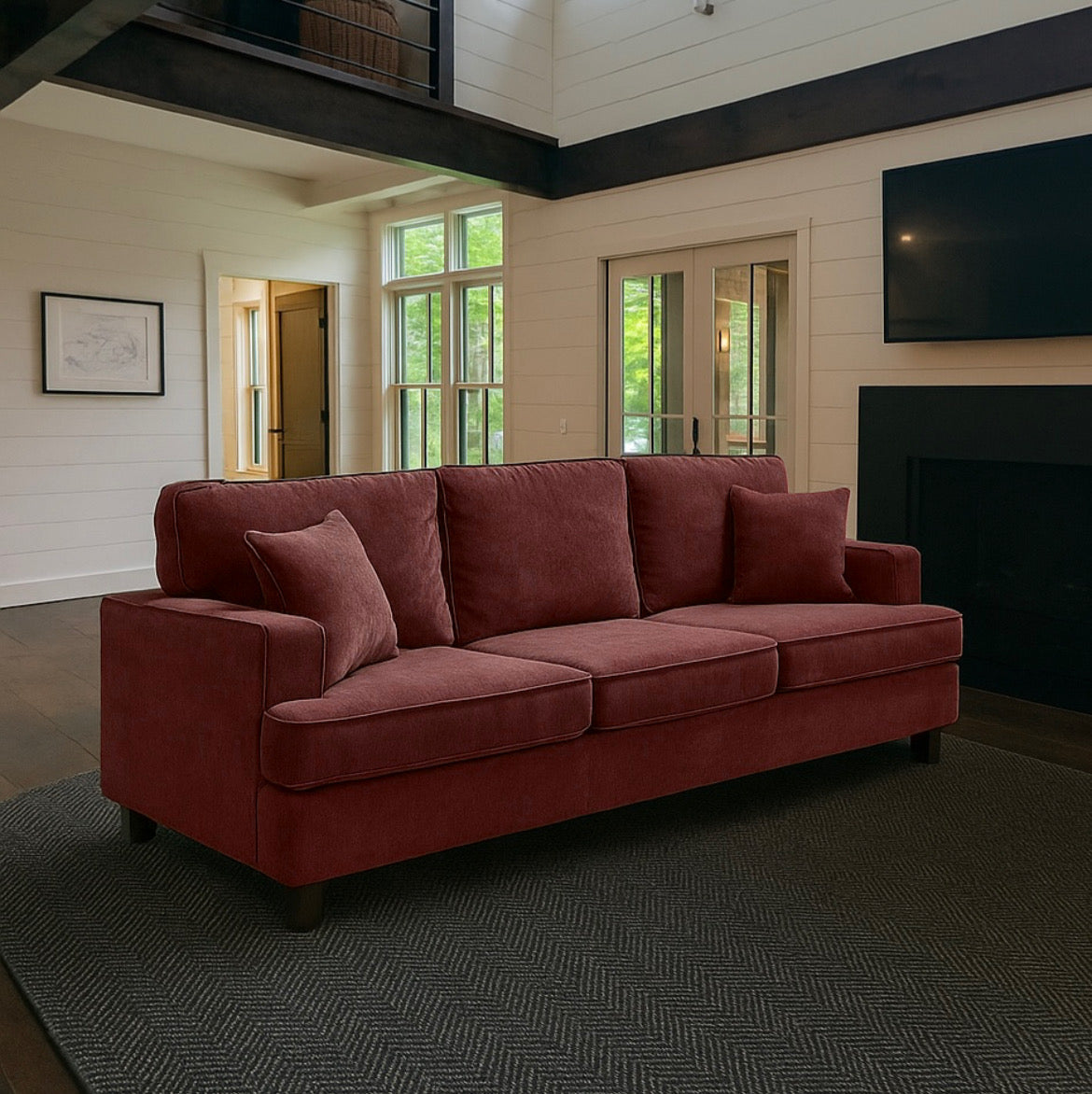 Extra Comfy Deep Seat Sofa w/ 2 Pillows