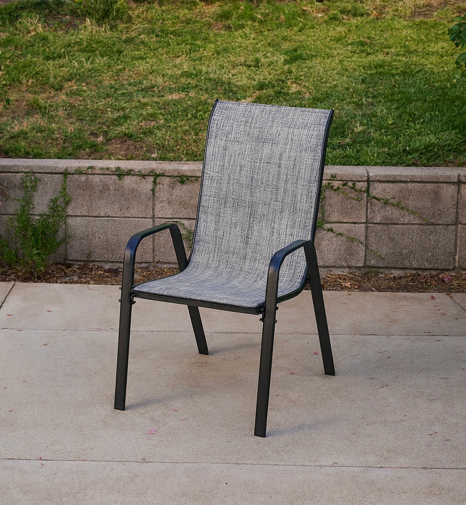 Stackable Textilene Patio Chairs (Set of 4)
