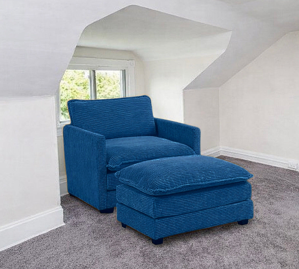 Upholstered Corduroy Armchair