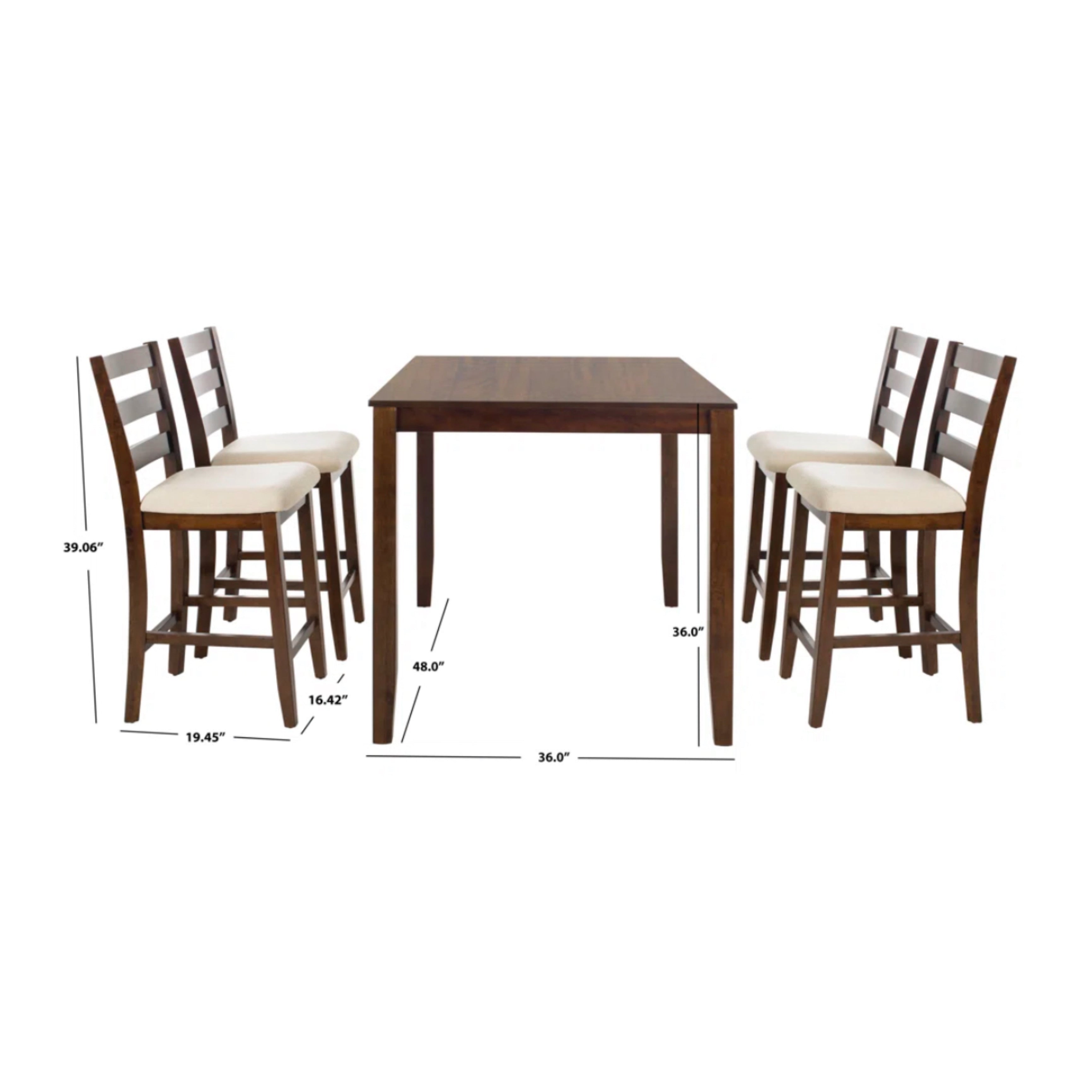 5-Piece Counter Height Dining Set