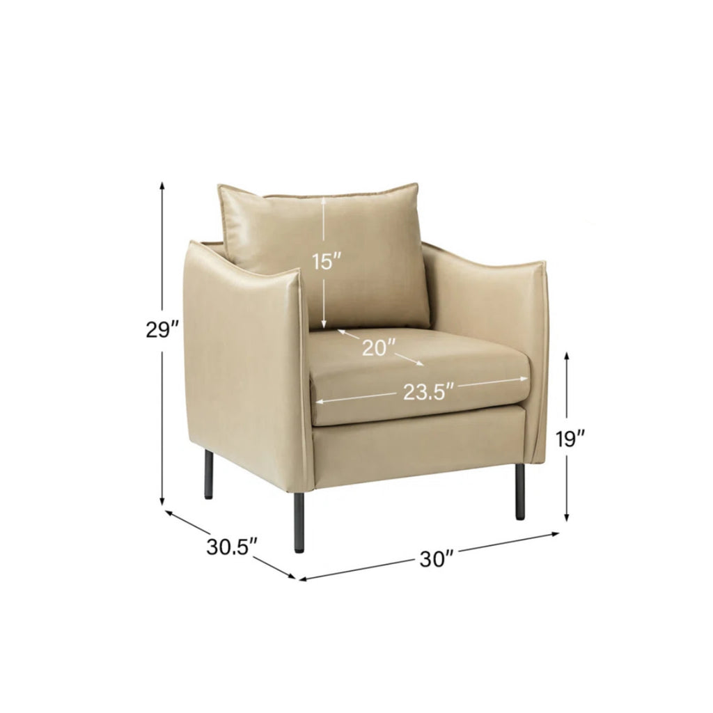Modern Faux Leather Armchair