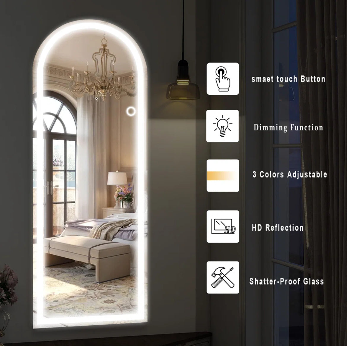 Lighted Full Length Mirror
