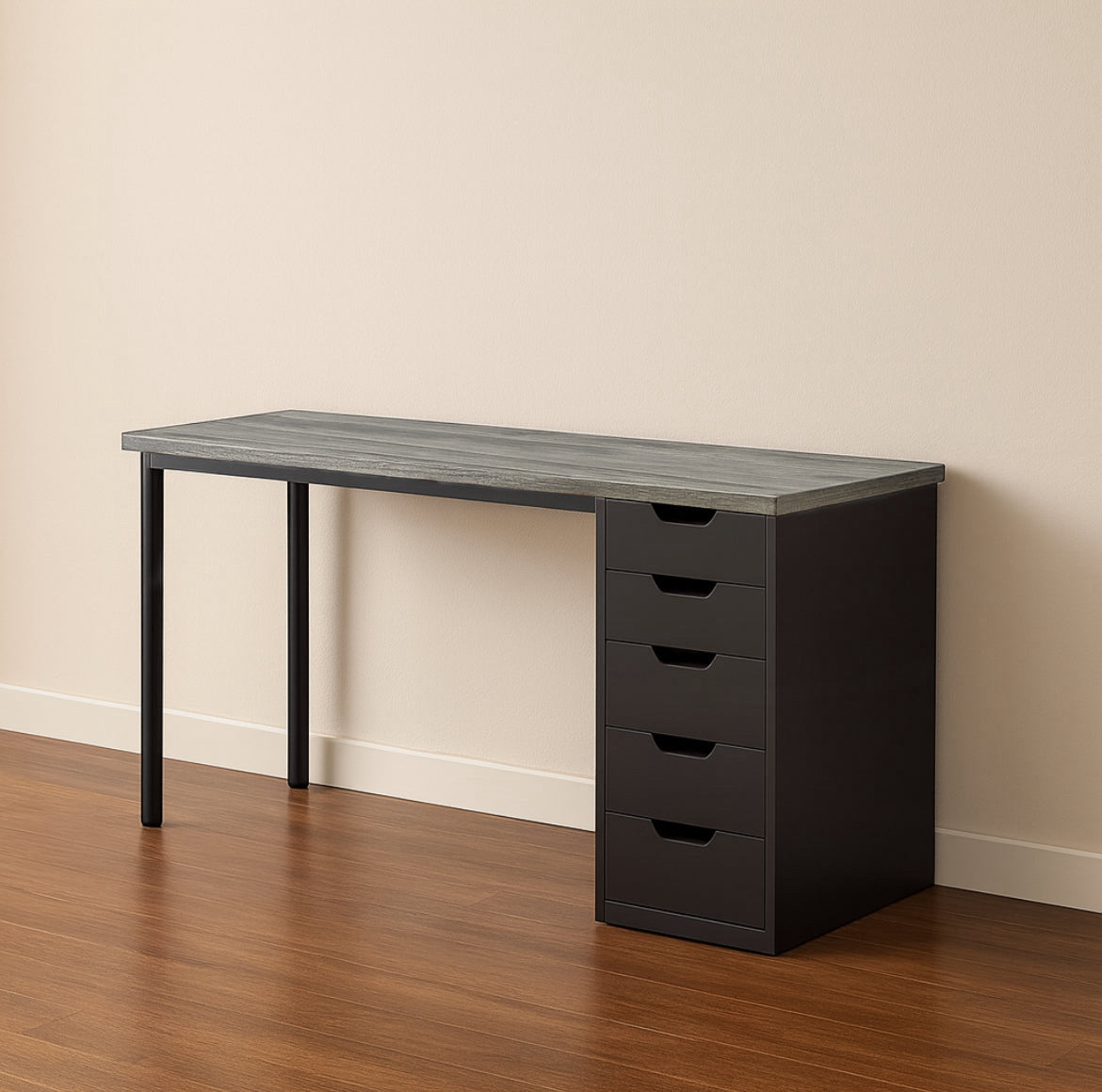 47” Office Desk w/ 5 Drawers