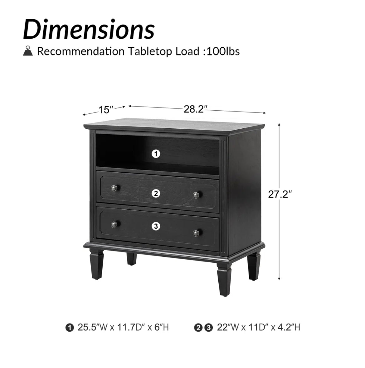 Traditional Wood Nightstand
