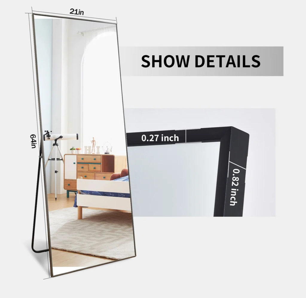 Rectangular Aluminum Alloy Framed Mirror