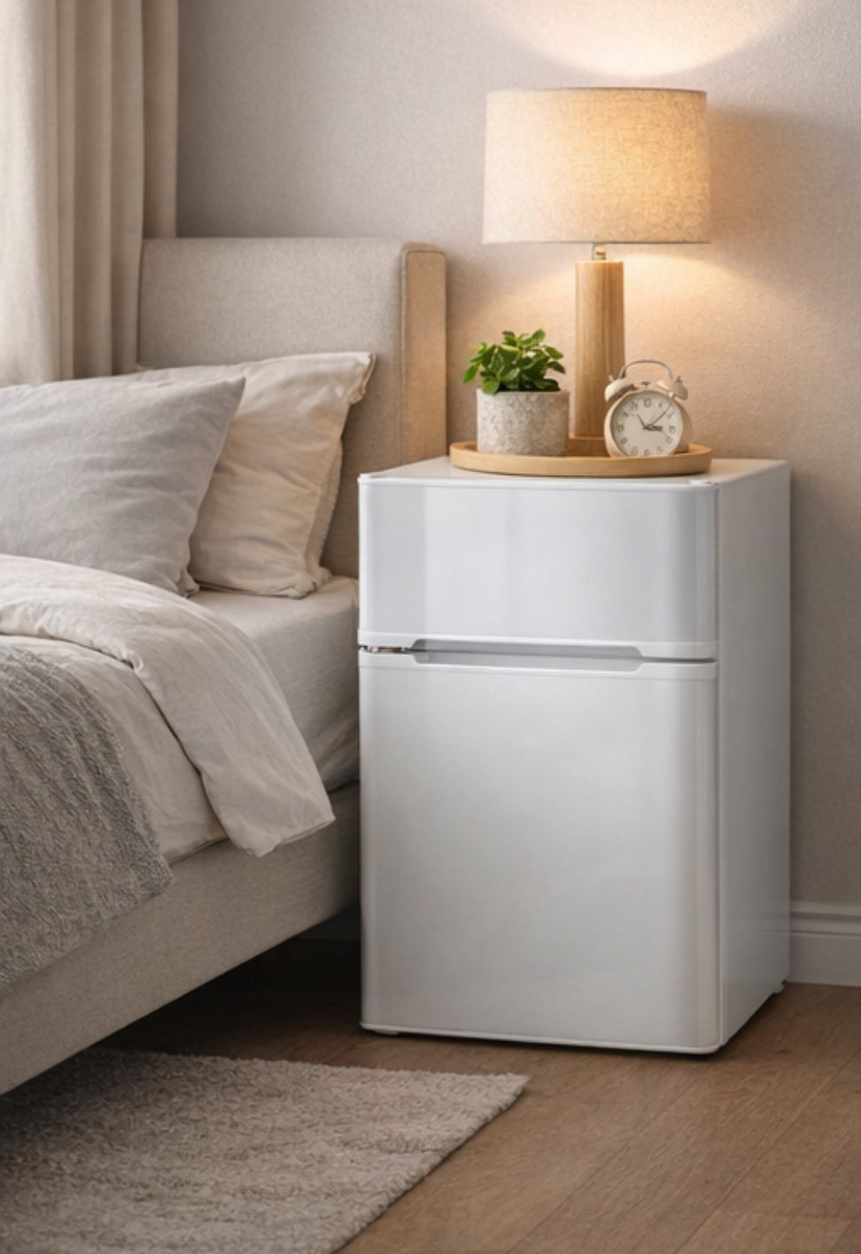 3.2 Cubic Feet Dual-Door Mini Fridge with Freezer