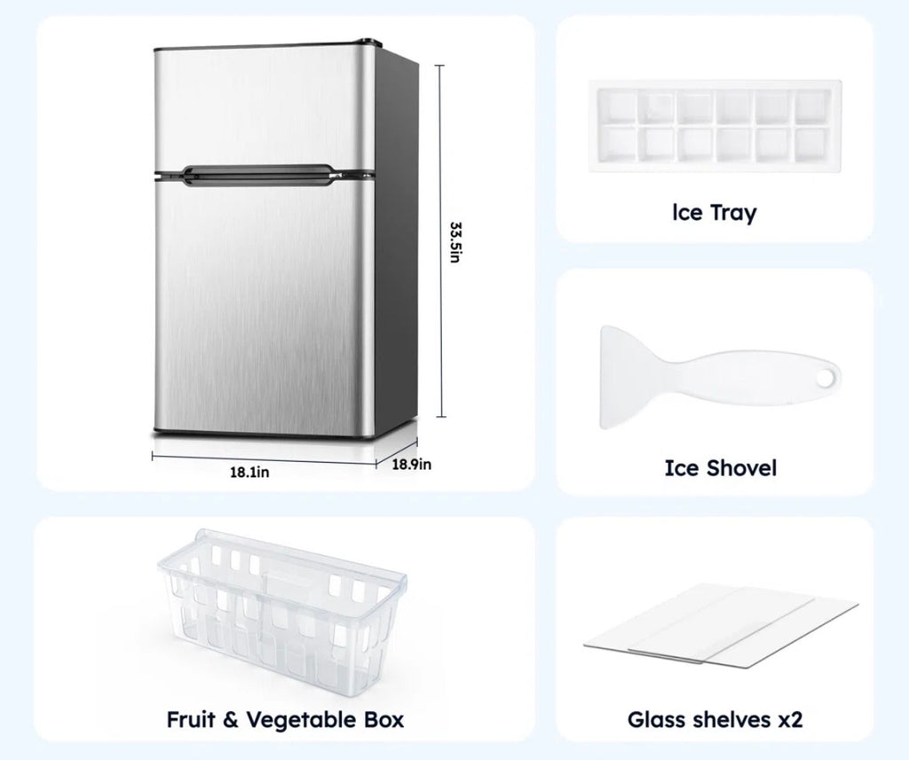 Simzlife 3.2 Cubic Feet Small Fridge w/ Freezer