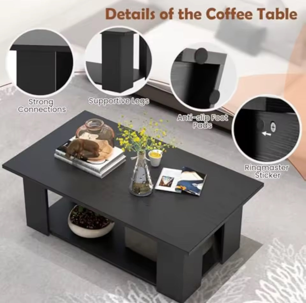 Solid Wood Low Table