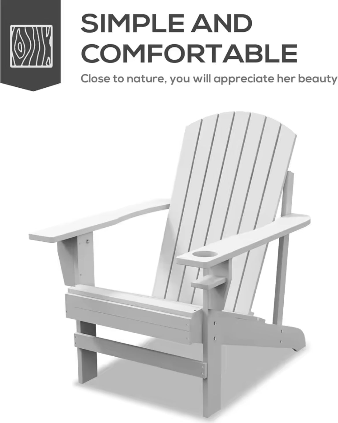 Wooden Outdoor Patio Lawn Chair