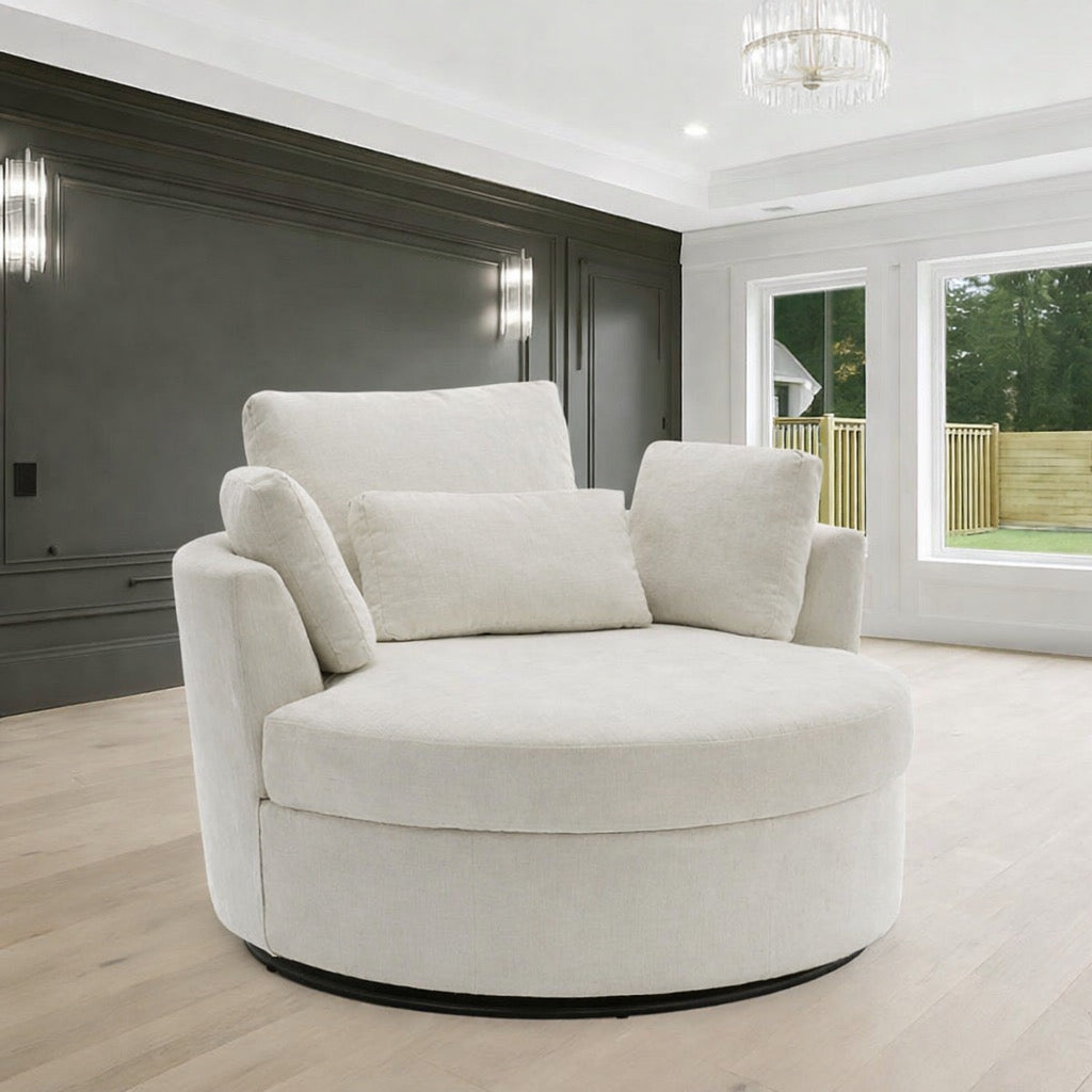 Swivel Barrel Chair