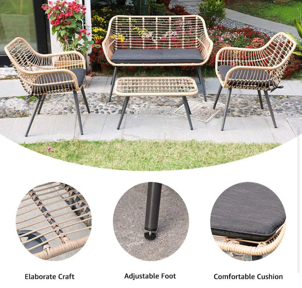 5-Piece Boho Patio Seating Set