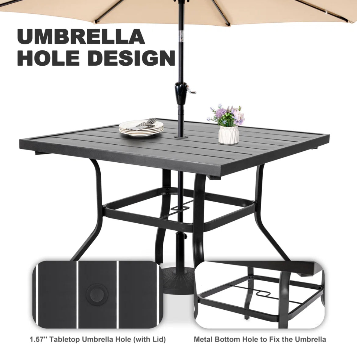 5-Piece Outdoor Patio Dining Set