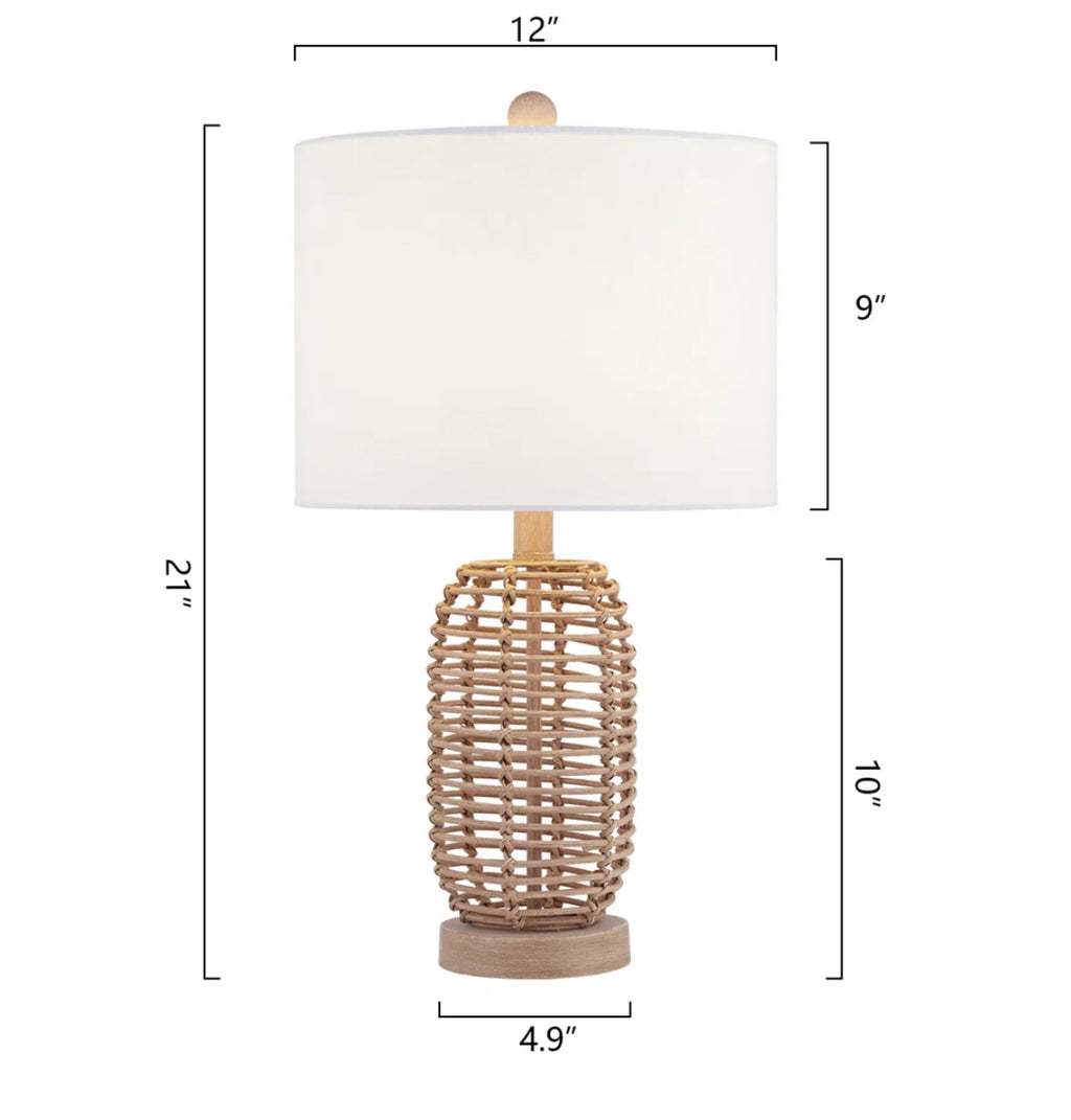 Rattan Table Lamp (Set of 2)