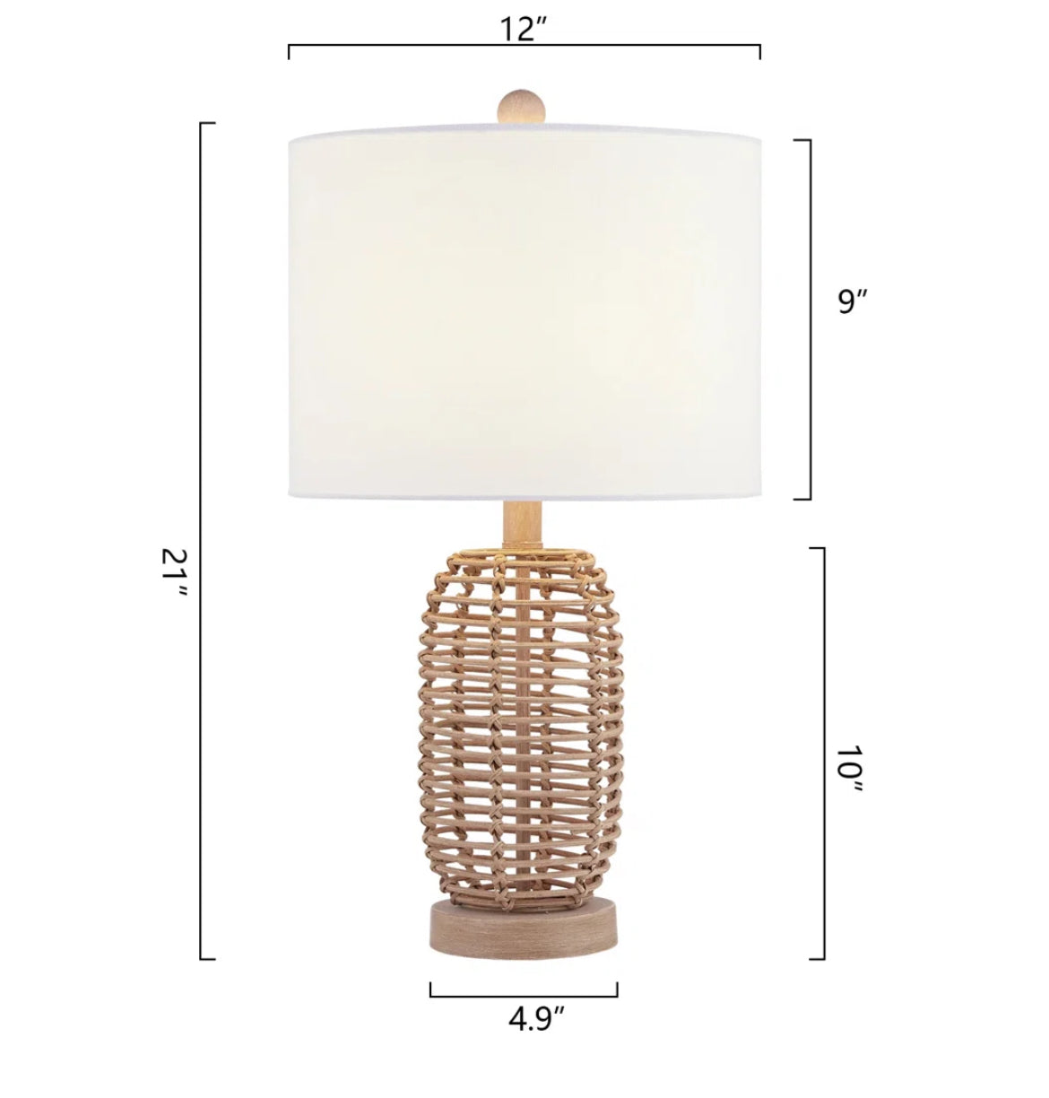 Rattan Table Lamp (Set of 2)