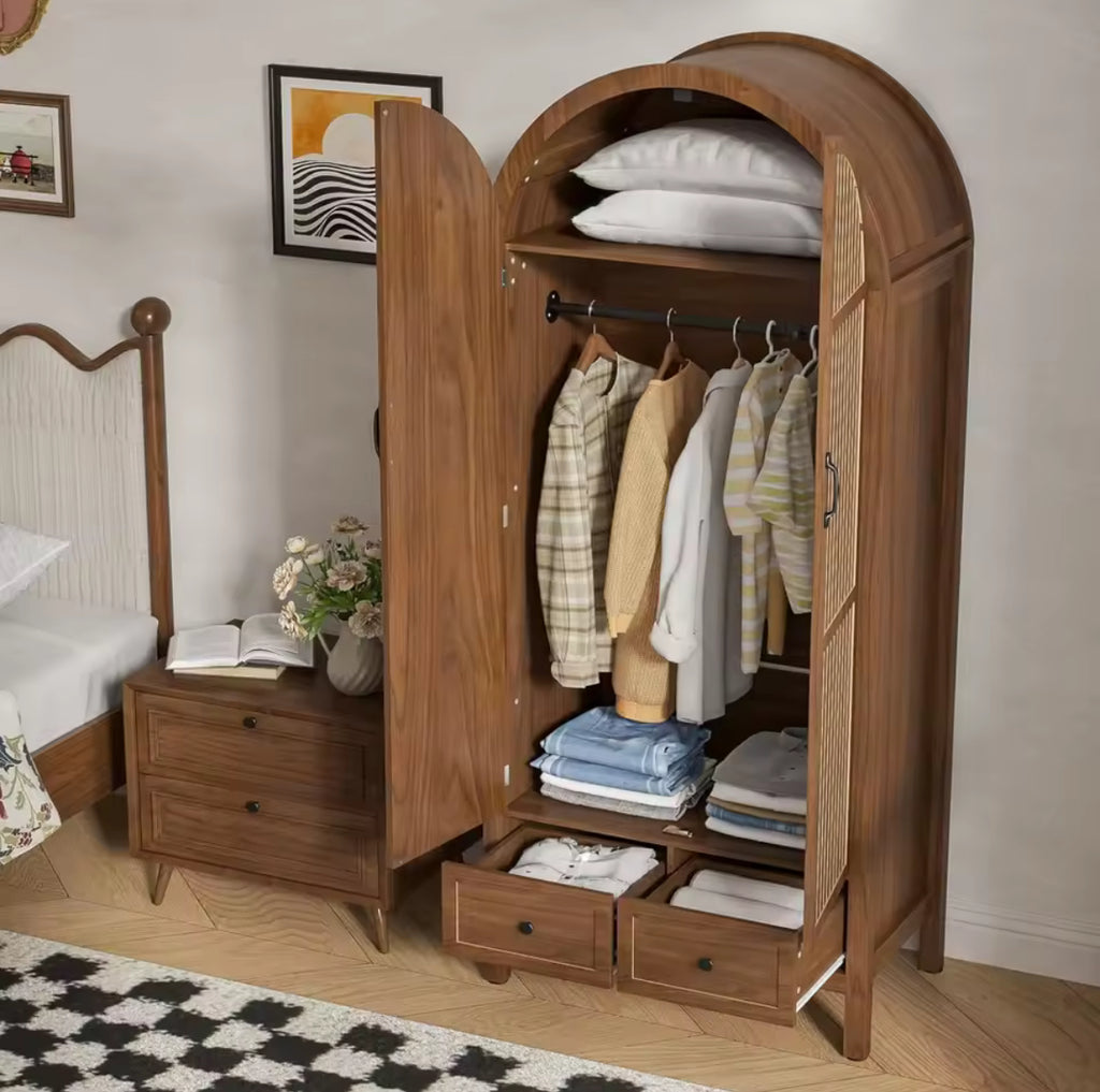 31” Arched & Fluted Armoire