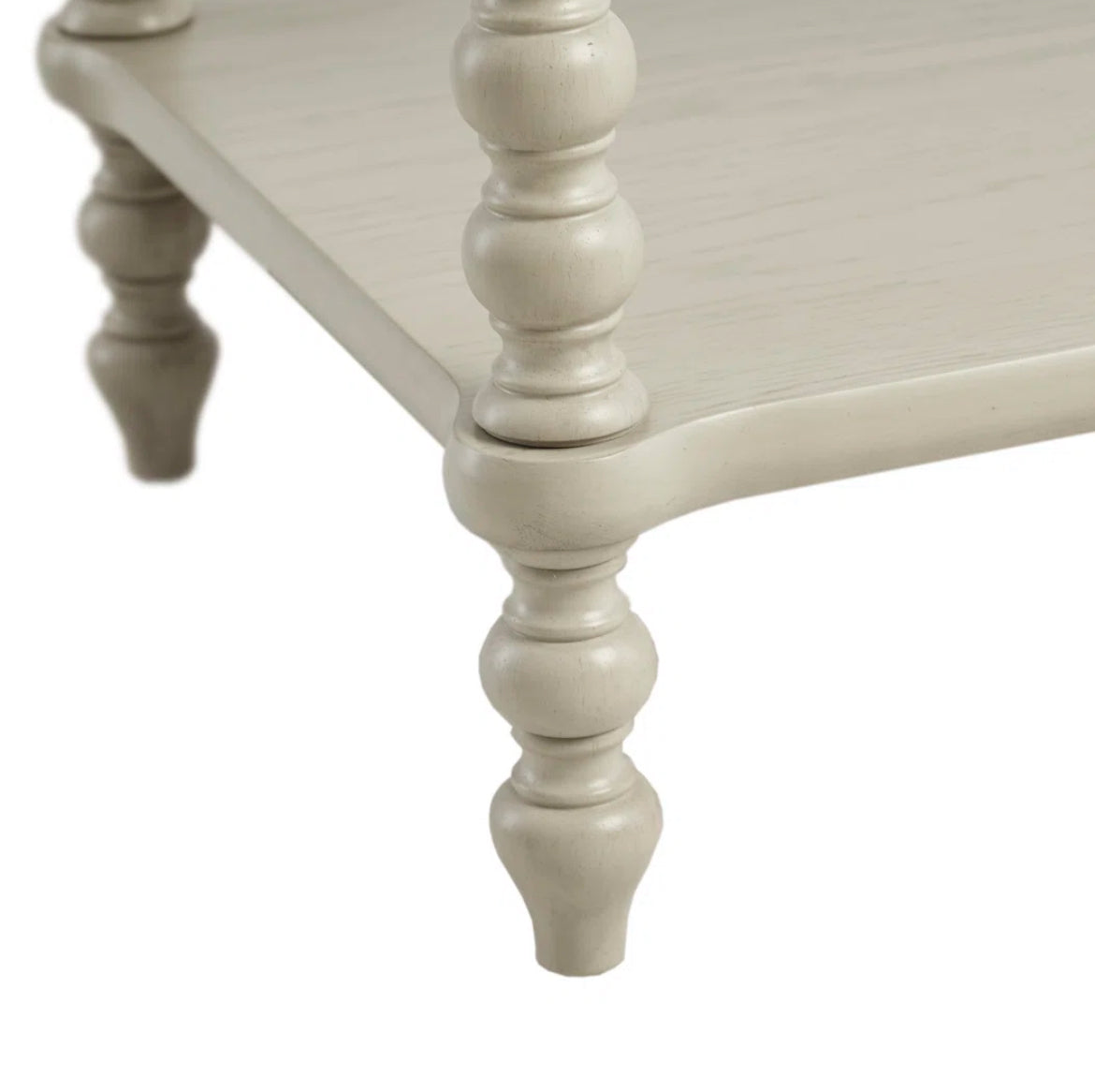 Wood Spindle w/ Drawer & Shelf