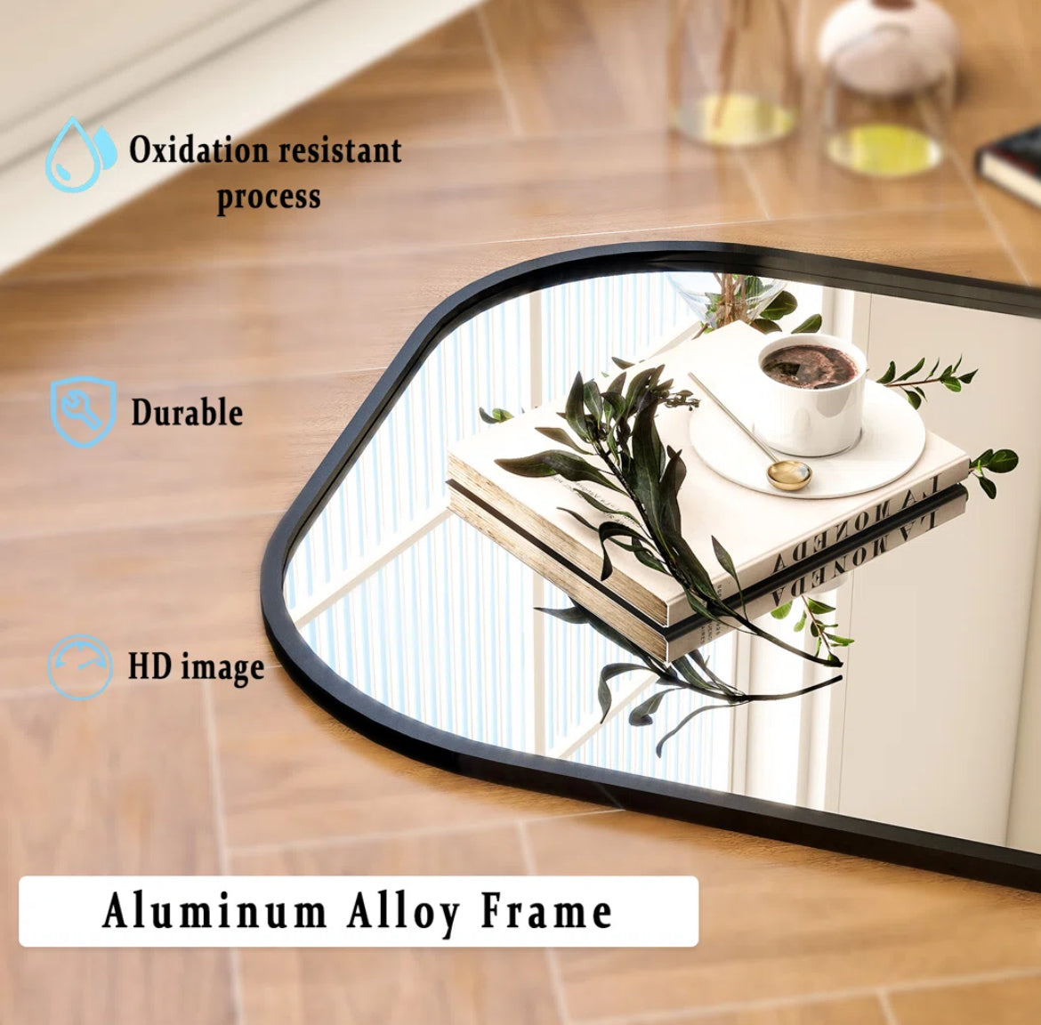 Aluminum Floor & Wall Mirror