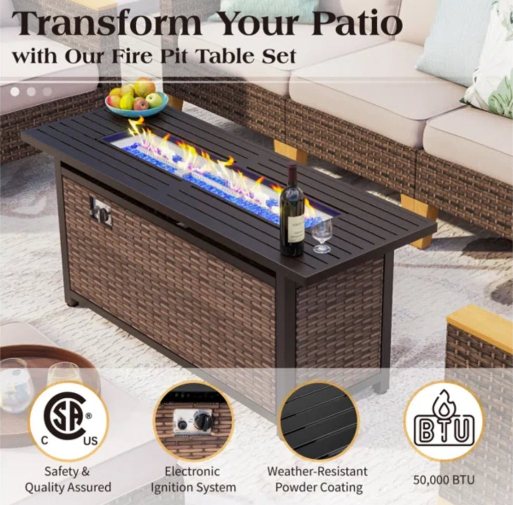 Half-Moon Sectional Patio Sofa Set