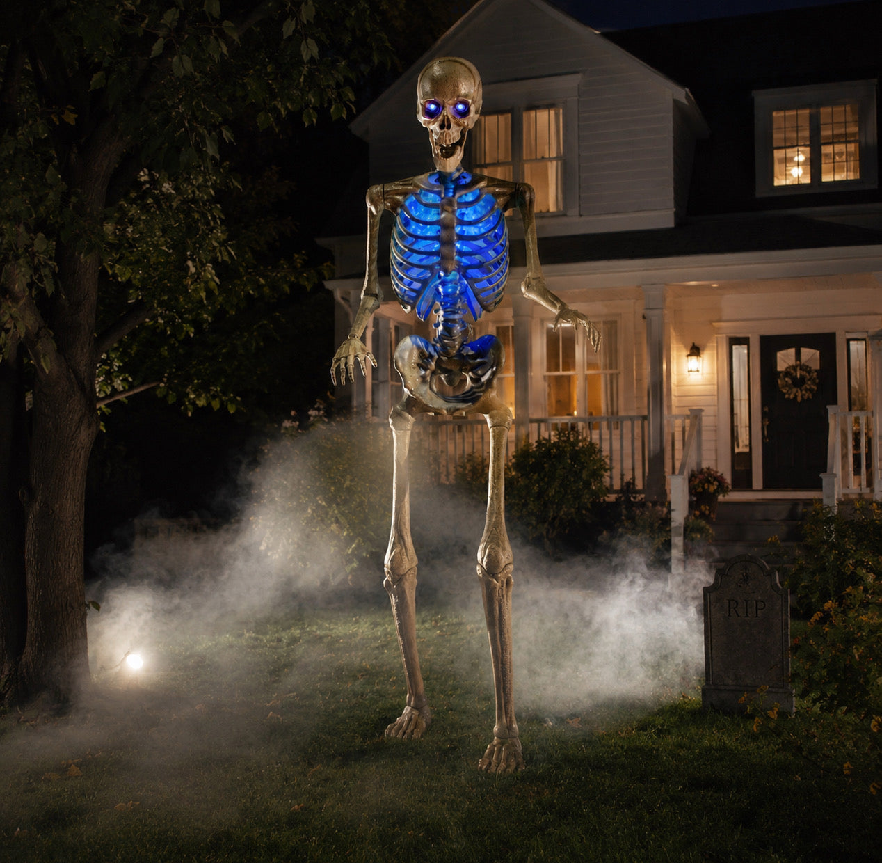 Color Changing Giant Skeleton w/ LED Eyes