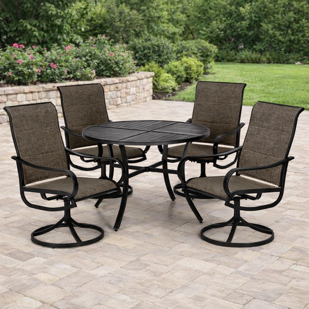 Metal Round Dining Set for Patio