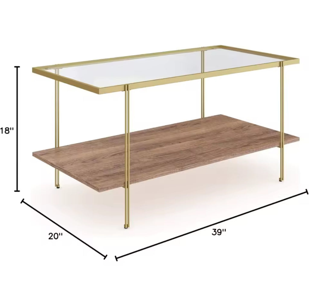 Rectangular Glass Top Coffee Table