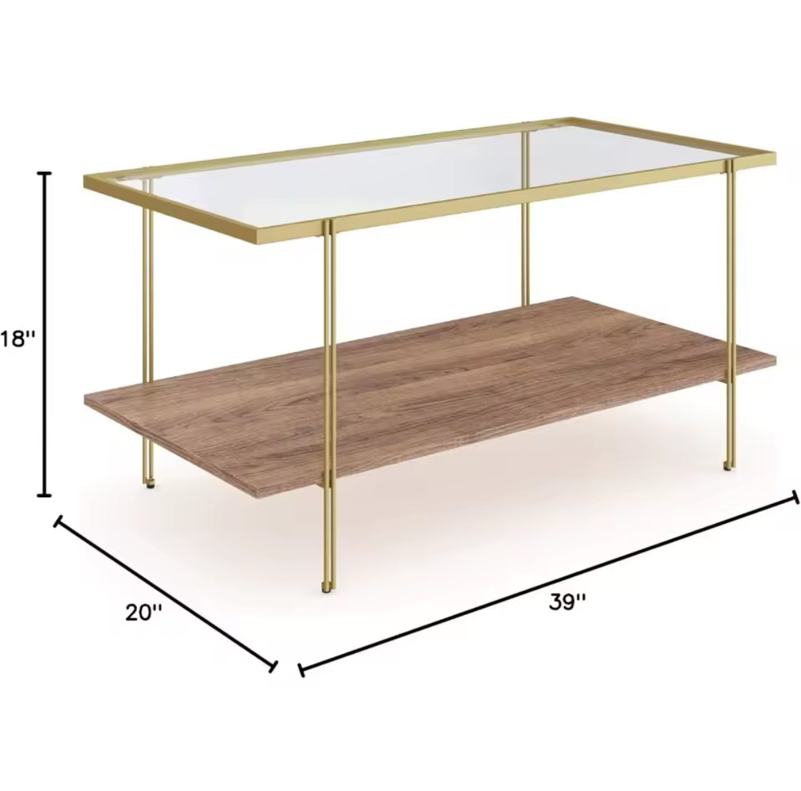 Rectangular Glass Top Coffee Table
