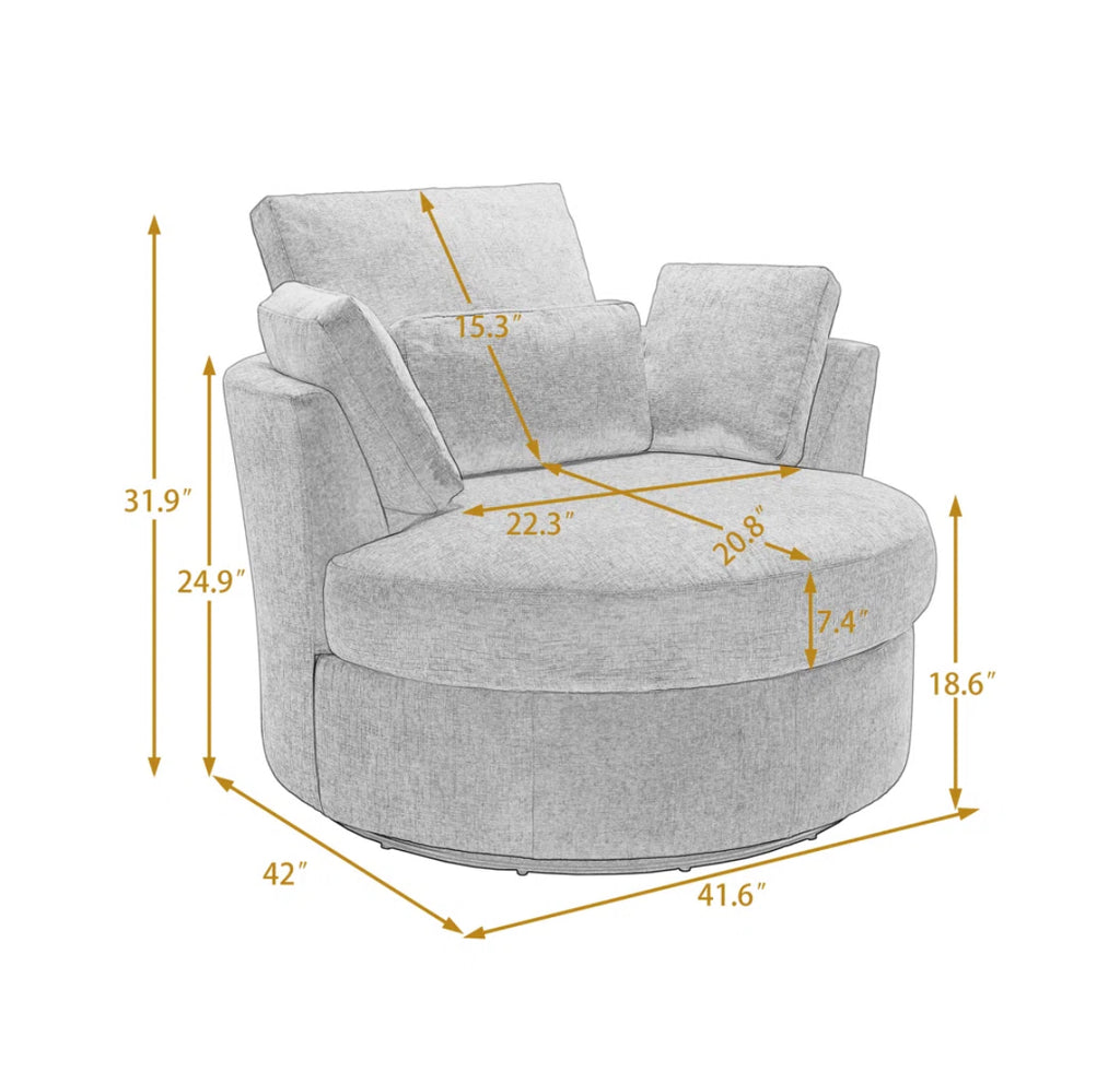 Swivel Barrel Chair