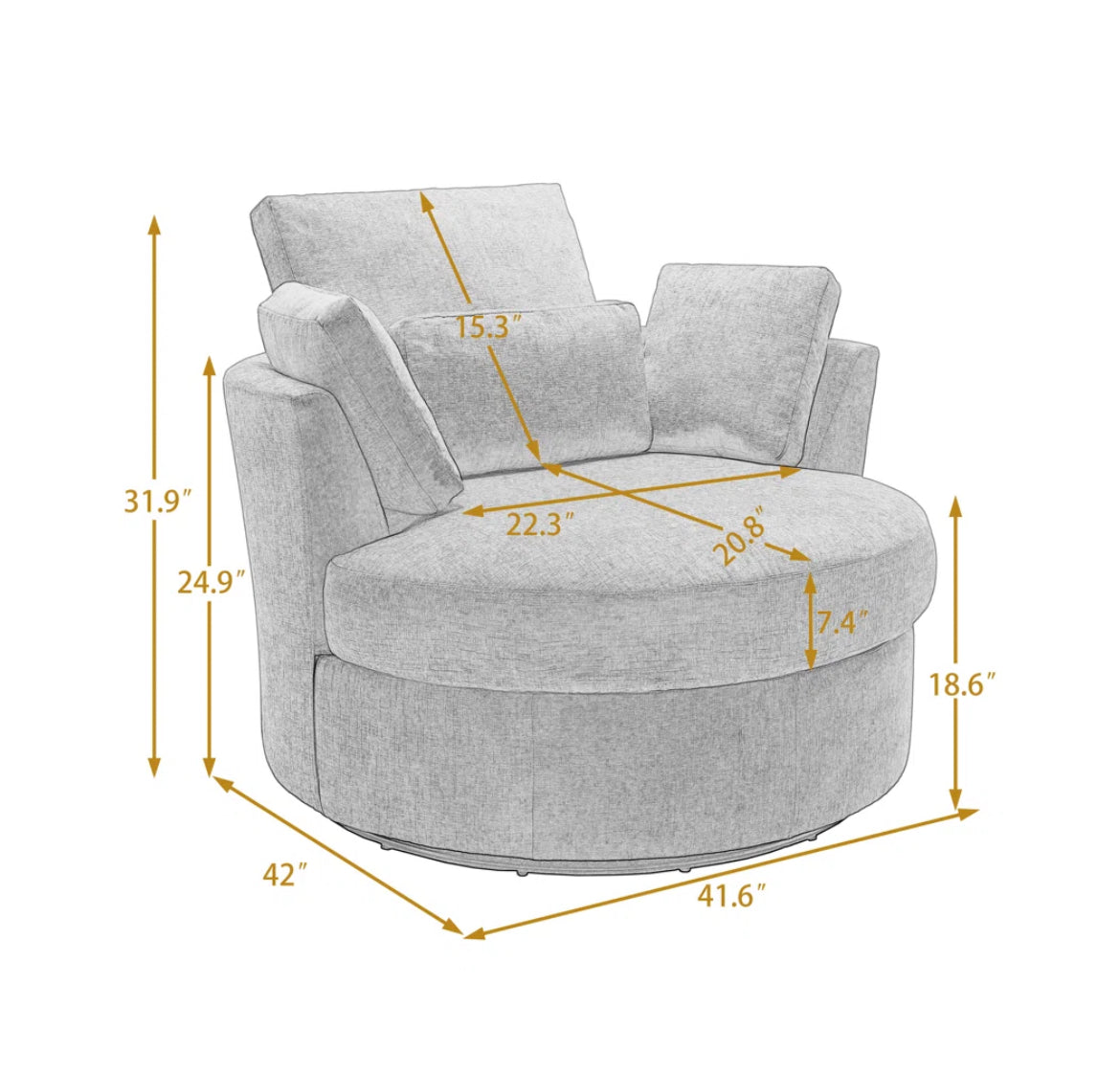 Swivel Barrel Chair
