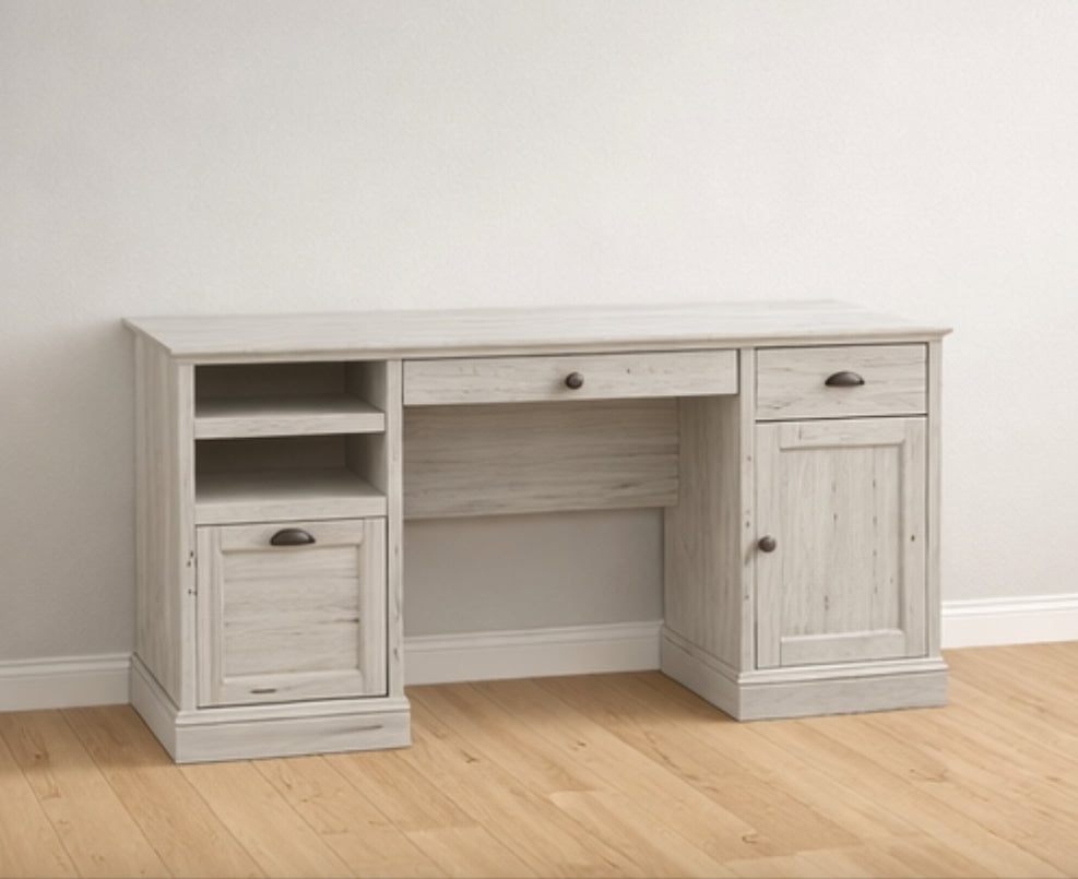 59" Executive Office Desk w/ 3 Drawers & Cabinet