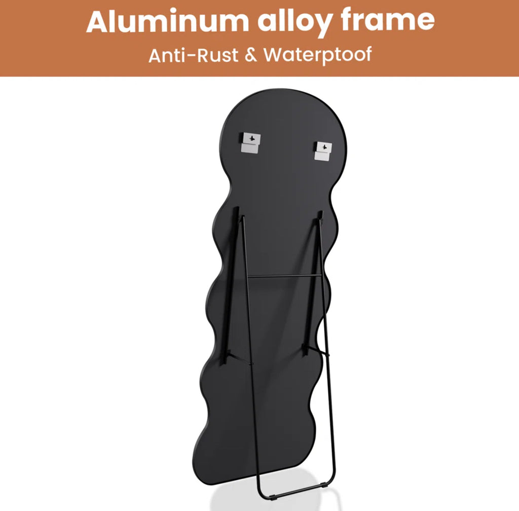 Wavy Full Length Mirror w/ Stand