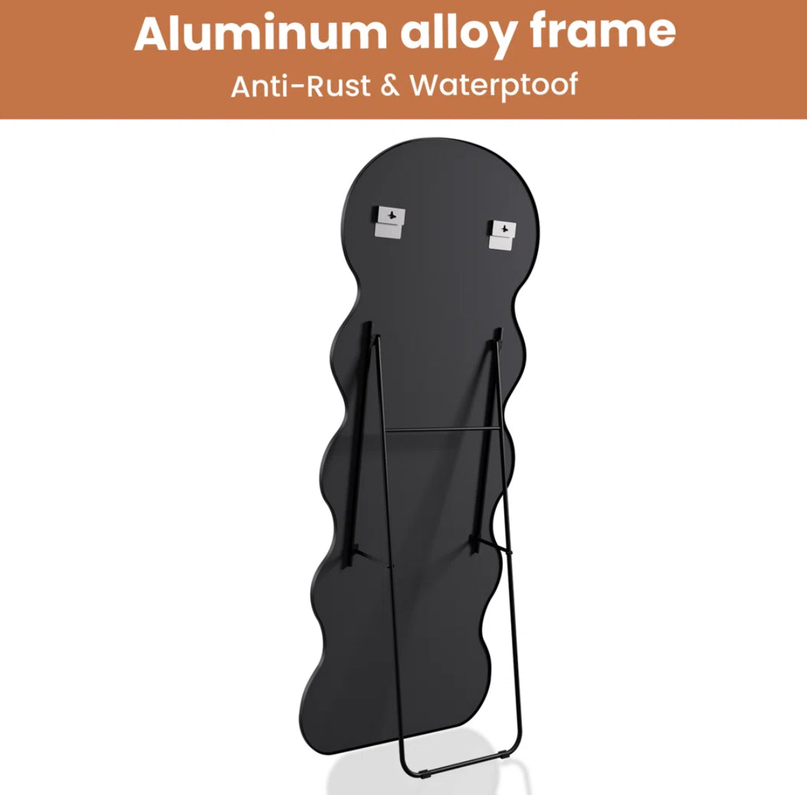 Wavy Full Length Mirror w/ Stand