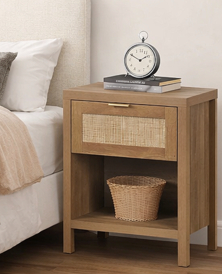 Rattan Drawer Nightstand (Set of 2)