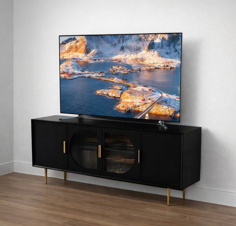 Glass Door TV Stand