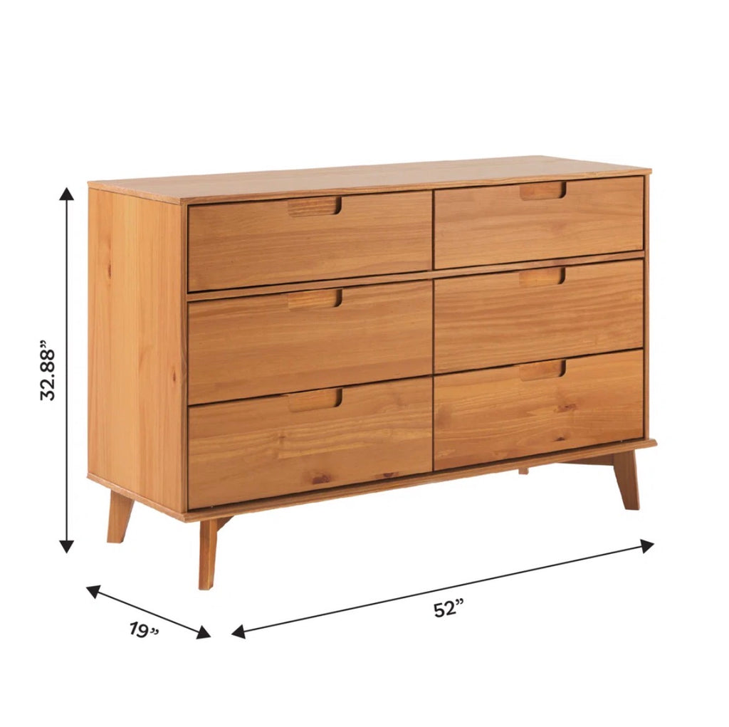 6-Drawer Solid Wood Double Dresser