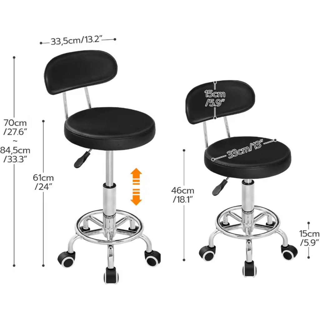 Adjustable Office Rolling Stool
