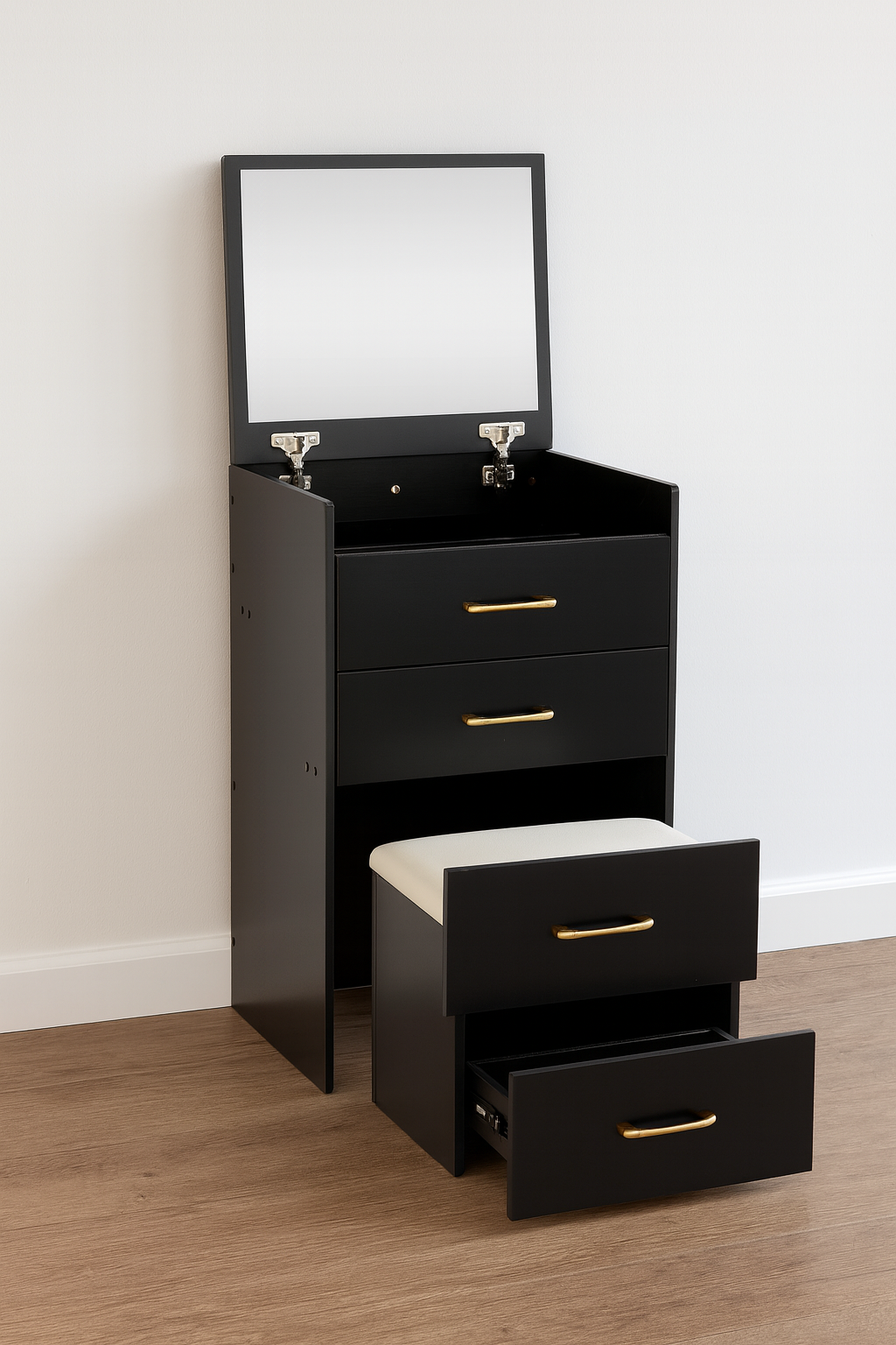 20” Vanity Desk w/ Mirror & Stool