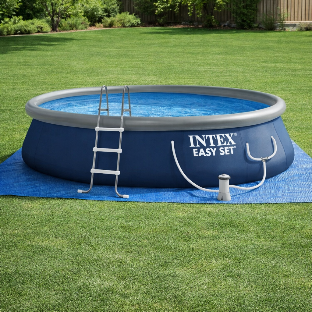 Intex Round Inflatable Above Ground Swimming Pool Set