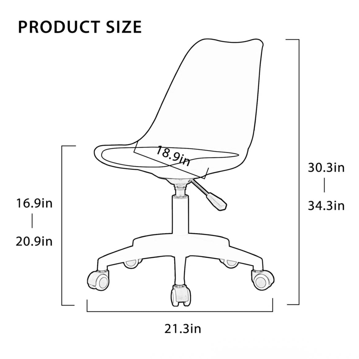 Transparent Plastic Swivel Chair